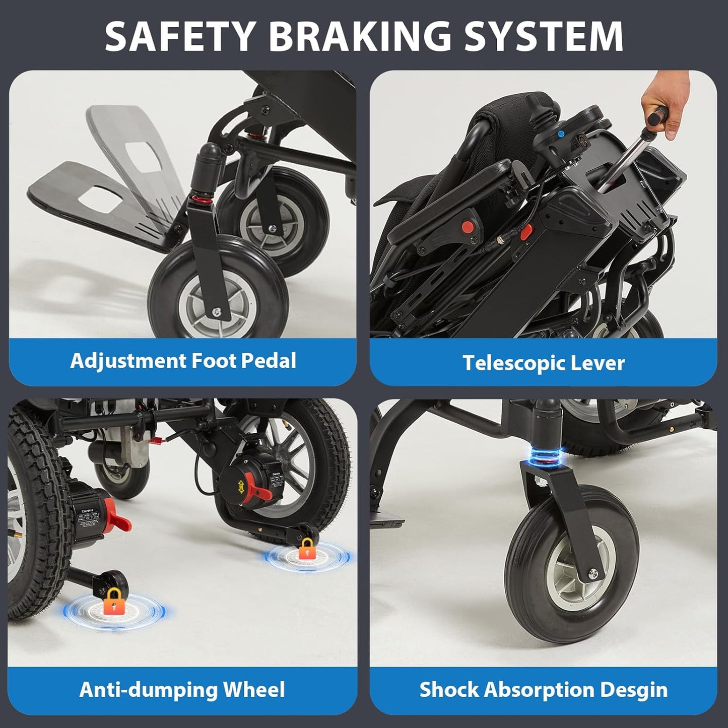 36+ Miles Automatic Folding Electric Wheelchair for Adults and Seniors,36Ah Foldable Motorized Wheelchair with 600W Motors, Lightweight Power Wheelchair for Travel and Daily Use (2025 New