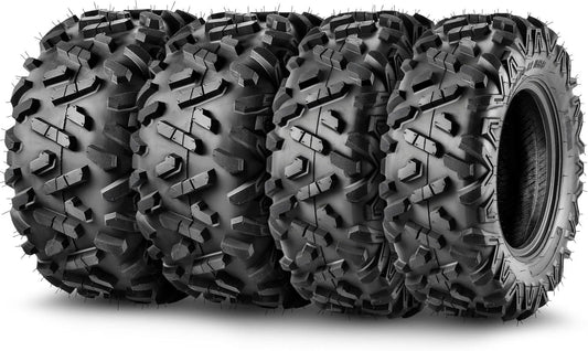 TRIPOWER ATV UTV Tires 25x8-12 & 25x10-12 All Terrain Trail Sand Mud Off-Road Tires, 6 Ply Tubeless Full Set of 4