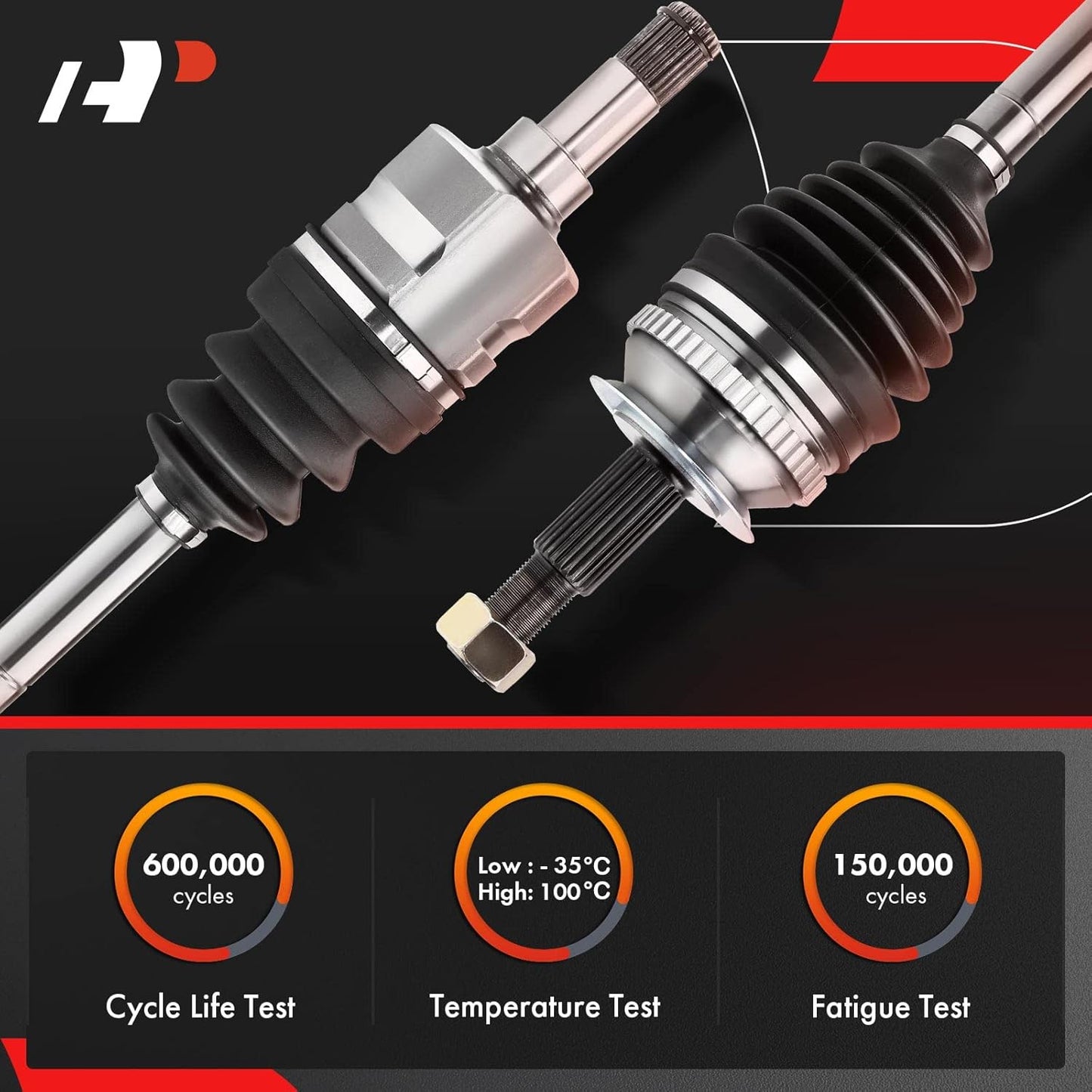 A-Premium Pair (2) Front CV Axle Shaft Assembly Compatible with Toyota Corolla 2009-2018, Matrix 2003-2013 & Pontiac Vibe 2003-2010, L4 1.8L, Driver and Passenger Side
