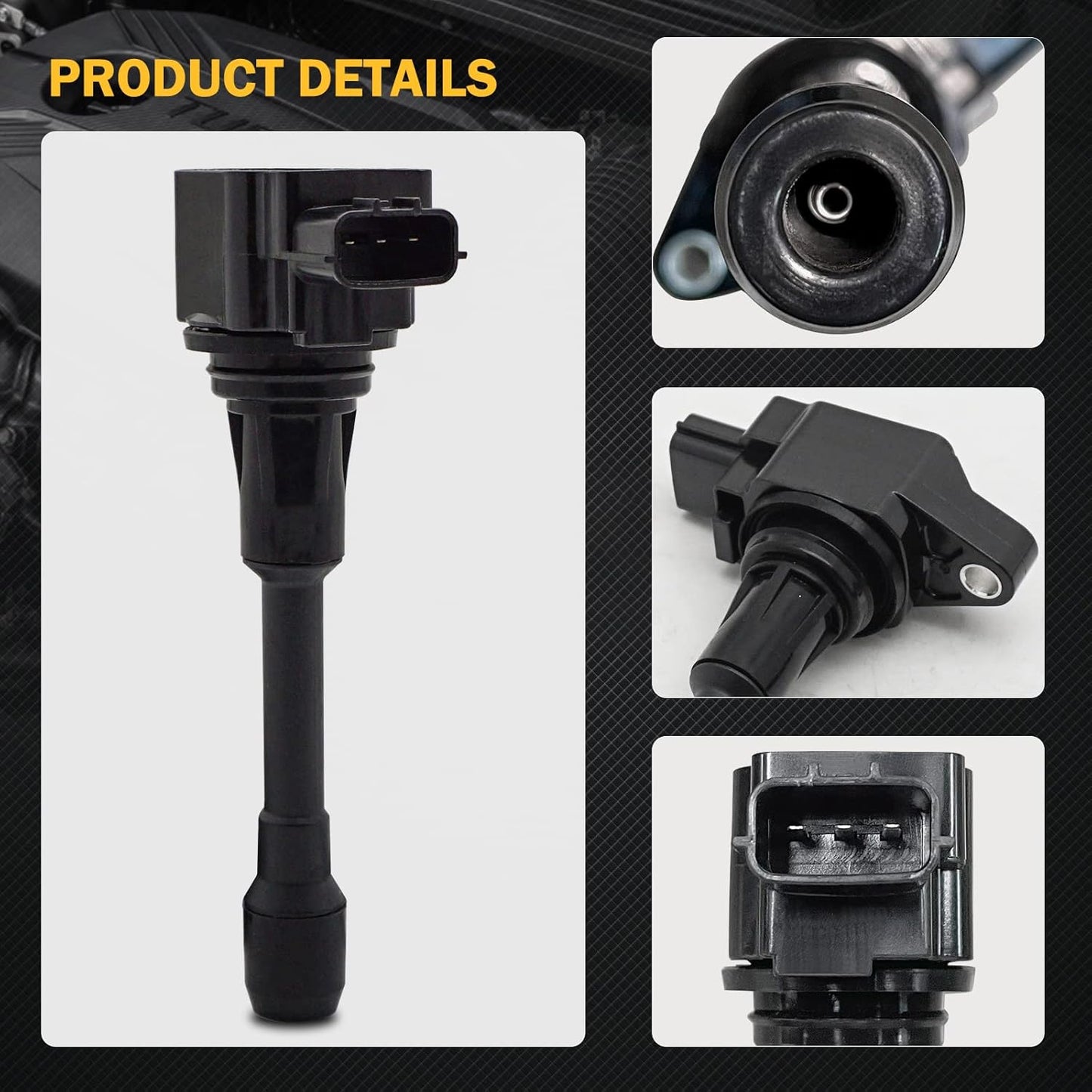 UF549 Pack of 4 Ignition Coil Packs Fit For 2007-2019 Nissan Altima Versa Sentra Rogue Cube NV200 Pathfinder Infiniti FX50 M56 QX60 QX70 1.6L 1.8L 2.0L 2.5L l4 C1696 5C1753