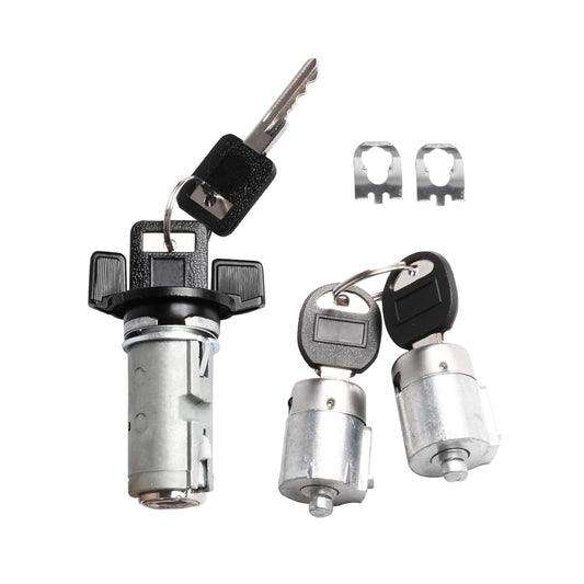 924-791 Ignition Switch Door Lock Cylinder Set with Keys Fit for Chevy GMC C1500/C2500/C3500 K1500/K2500/K3500 Pickup 1988-1994 Replace 12300443, D1414B, 701400, LC1430, LC1428