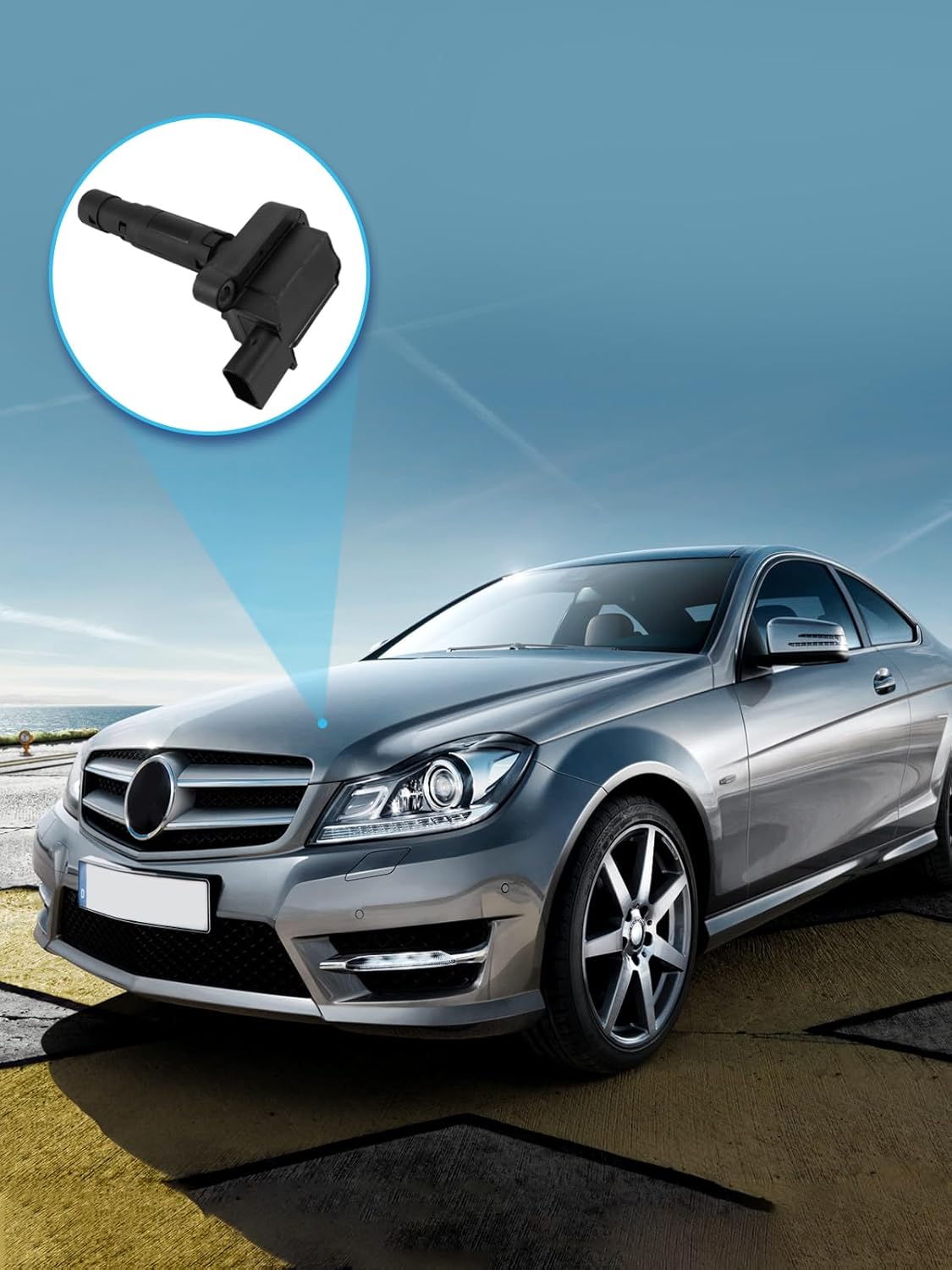 Set of 4 UF658 Ignition Coil Pack (1.8T L4) For Mercedes Benz C250 SLK250 2012-2015,C230 2003-2005,Replace # IC761 A0001502580 GN10552