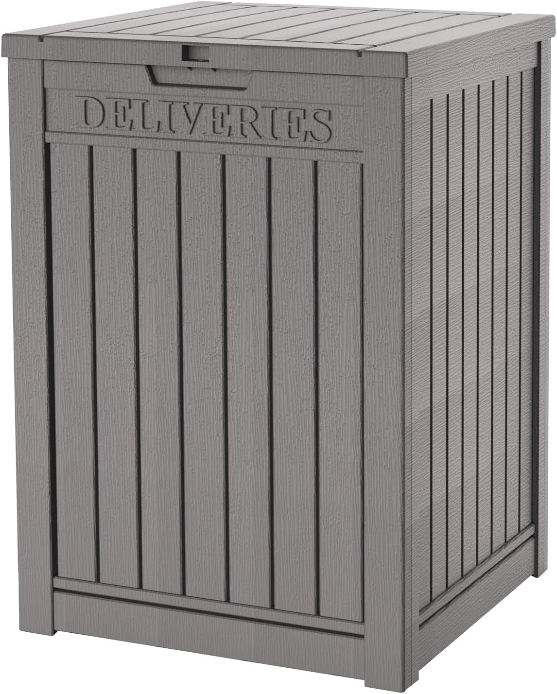 320 Gallon Outdoor Storage Box Waterproof Lockable Resin Deck Box Large, Patio Storage Bin for Pool Accessories Cushion Furniture, Garden Tools, UV-Resistant Outside Delivery Black