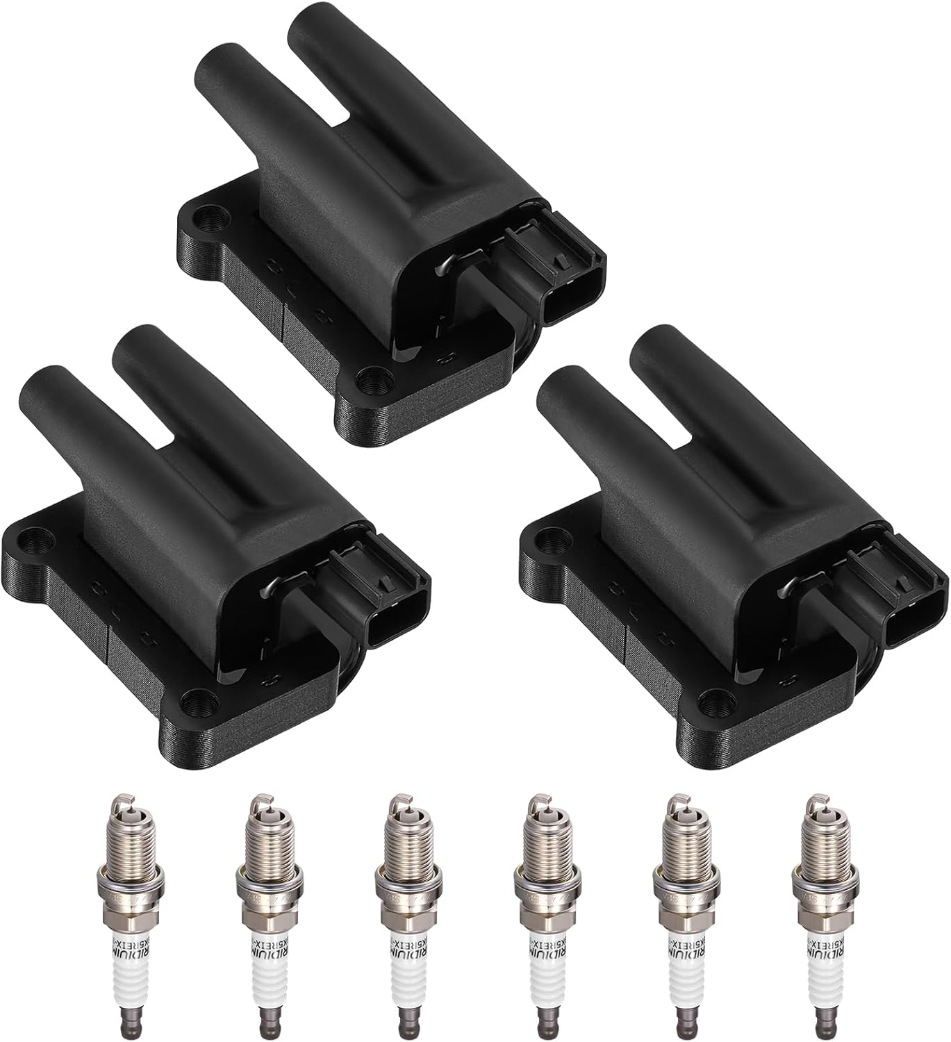 3-Pack UF196 Ignition Coils Compatible with Mitsubishi Montero 1994-2002, Compatible with Mitsubishi Montero Sport 1997-2005, 3.0L 3.5L V6 - Replaces MD314583 1788244 C196