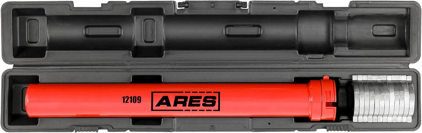 ARES 12109 – 13 Piece Master Inner Tie Rod Tool Set – Includes 12 Chrome Moly Crowfoot Wrench Adapters – Service Inner Tie Rods Without Removing Rack and Pinion – Includes Storage Case