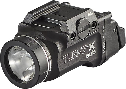 Streamlight 69405 TLR-7 X sub USB 500-Lumen 5000-Candela Weapon Light Designed Exclusively and Solely for Railed Glock 43X/48 MOS/43X/48 Rail Handguns with Mounting Kit, Key, and Multi-Tool, Black