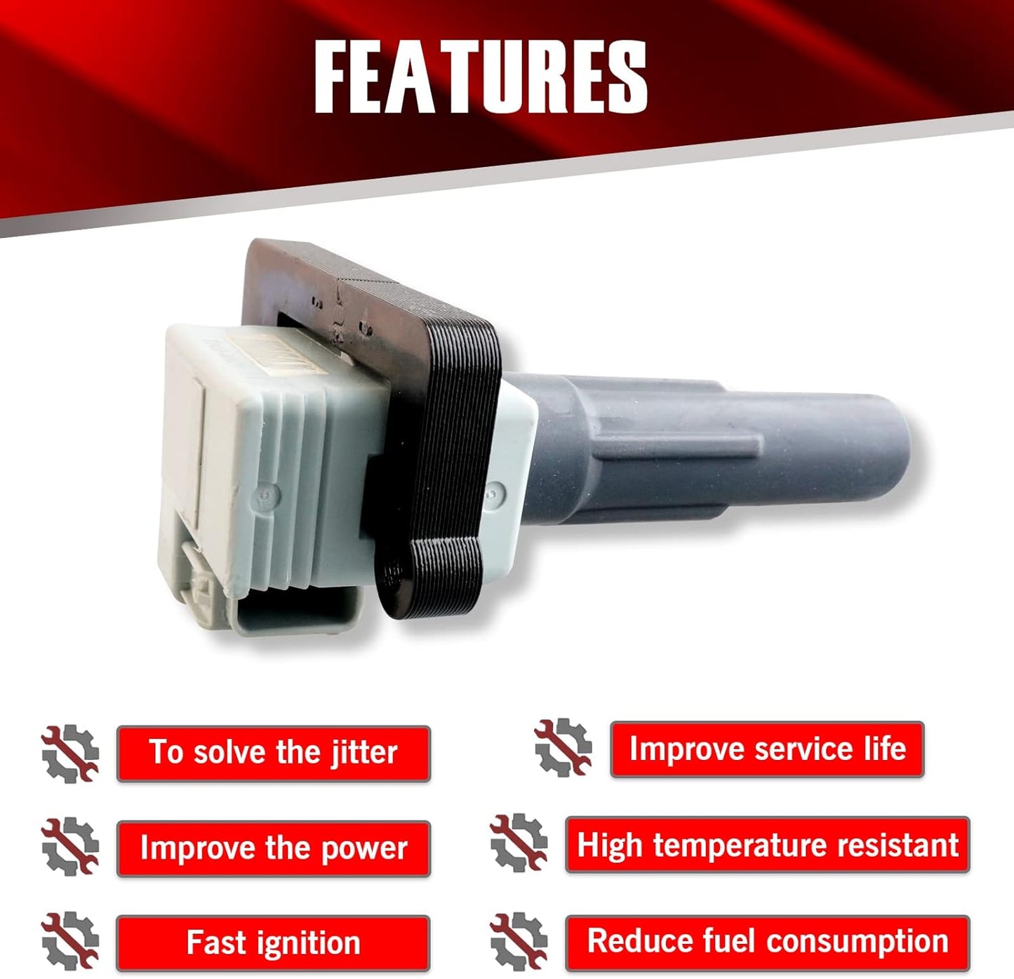 Set of 4 Ignition Coils UF480 UF508 Compatible with Subaru Impreza Baja Outback Legacy - H4 2.0L 2.5L Turbo Replaces 22433AA561 22433AA560 C1479 C1401 UF567