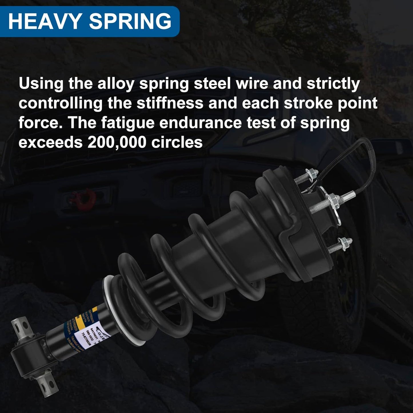 84176631 2 PCS Front Struts Shock Absorber w/Magnetic Assy with spring for 2015-2021 Cadillac Escalade Tahoe Suburban Silverado GMC Sierra 1500 Yukon (XL)