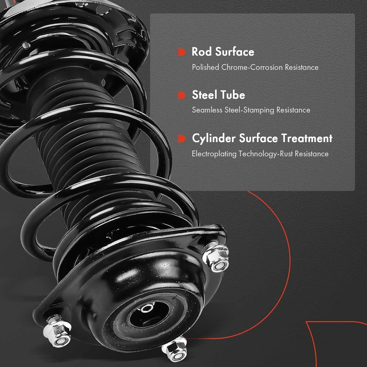 A-Premium Front Complete Strut & Coil Spring Assembly Compatible with Hyundai Veloster 2013 2014 2015 2016 2017, 2-PC Set