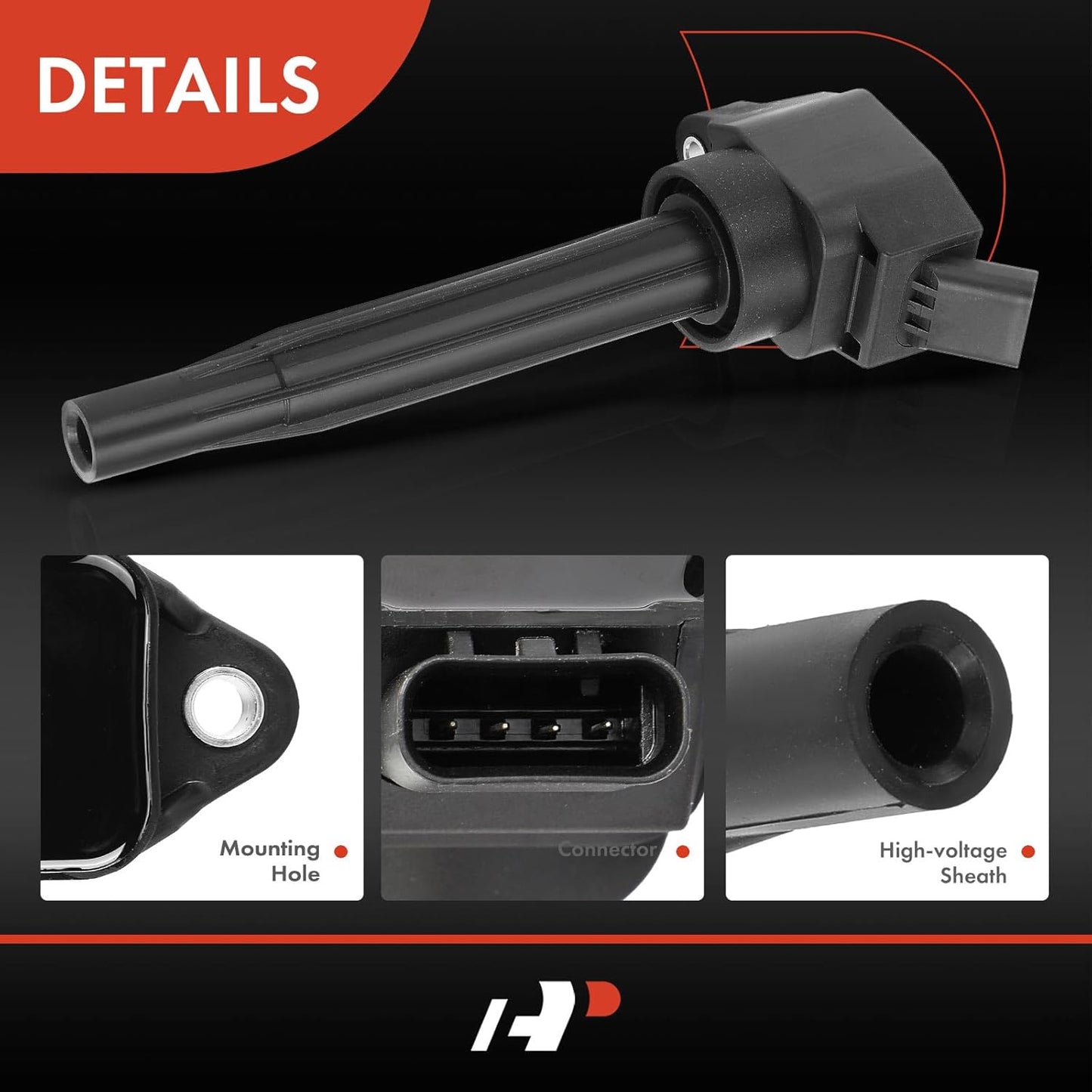 A-Premium Engine Ignition Coil Pack Compatible with Hyundai Elantra Sonata 2020-2022, Santa Fe 2021-2022, Tucson 2022, Kona 2021-2022, Kona N 2022, 1.6L 2.0L, 4-PC Set