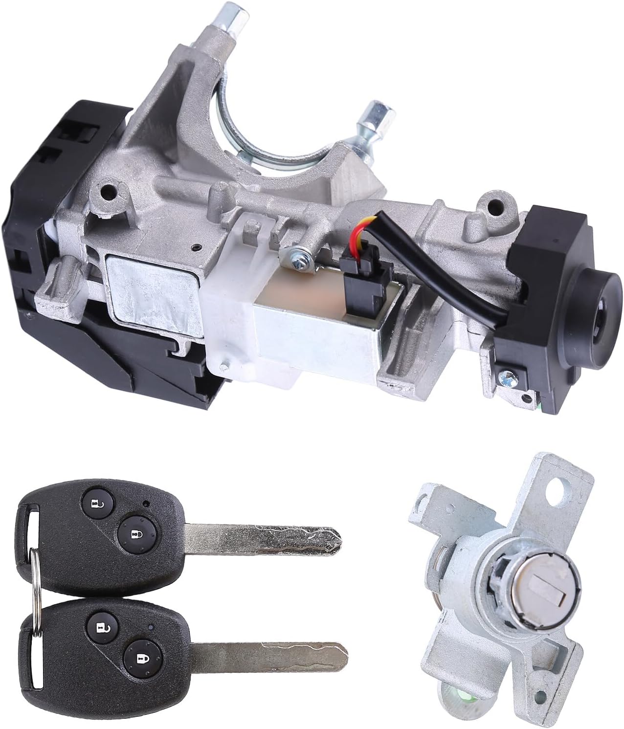 Complete Ignition Key Switch Cylinder & Door Lock Set Fit for 2005-2010 Honda Odyssey 3.5L V6 Ignition Door Lock Cylinder Kit with 2 Keys Replace 72185-SHJ-A01 06351-SCV-C10 Lock Key