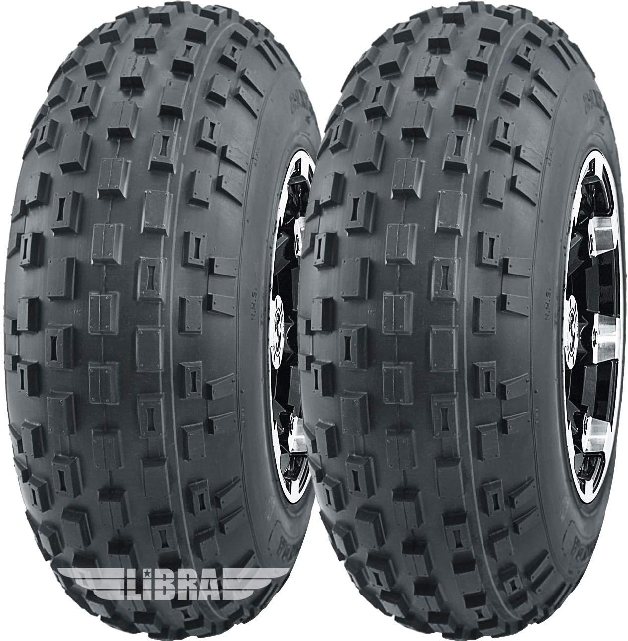 WANDA Set 2 Knobby ATV tires 21x7-10 fit for Yamaha Blaster 200 Banshee 350