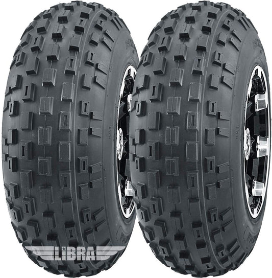 WANDA Set 2 Knobby ATV tires 21x7-10 fit for Yamaha Blaster 200 Banshee 350