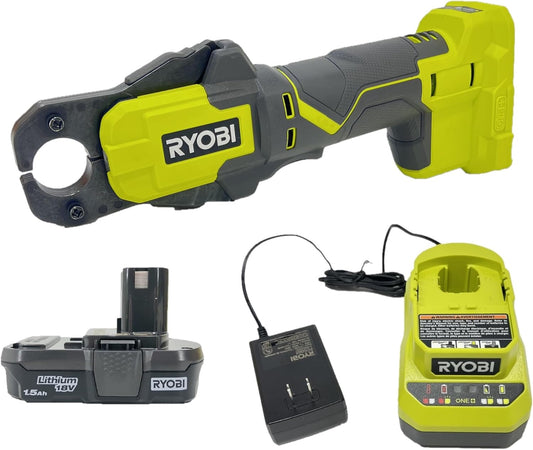 RYOBI ONE+ 18V Cordless PEX Crimp Ring Press Tool P661 with Compact Battery and Charger Starter Kit (Renewed)
