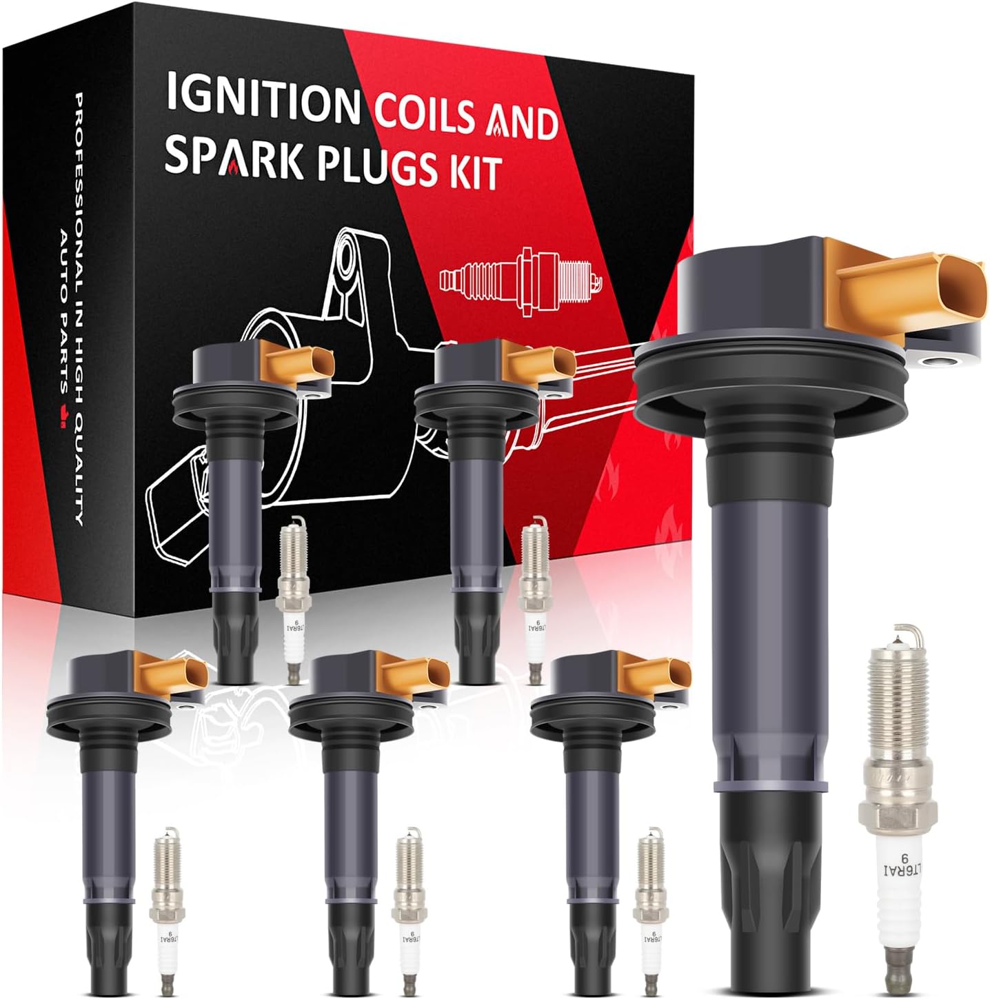 SCITOO 100% New 3pcs Ignition Coil Set Compatible for Dodge/for Jeep/for Ram 2009-2012 Automobiles Fit for OE: UF640 C1652