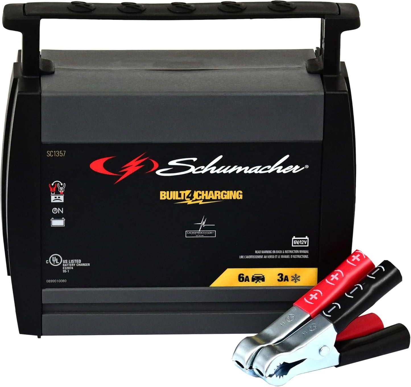 Schumacher Electric Rapid Battery Charger and Maintainer, SC1359, 4-in-1, Fully Automatic, Battery Tester, 15 Amps, 6 Volt, 12 Volt, for Car, SUV, Truck, and Marine Batteries