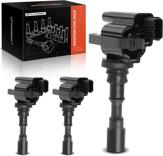 A-Premium Set of 3 Ignition Coil Pack Compatible with Kia Sedona 2002-2005 Hyundai XG300 2001 XG350 2002 V6 3.0L 3.5L