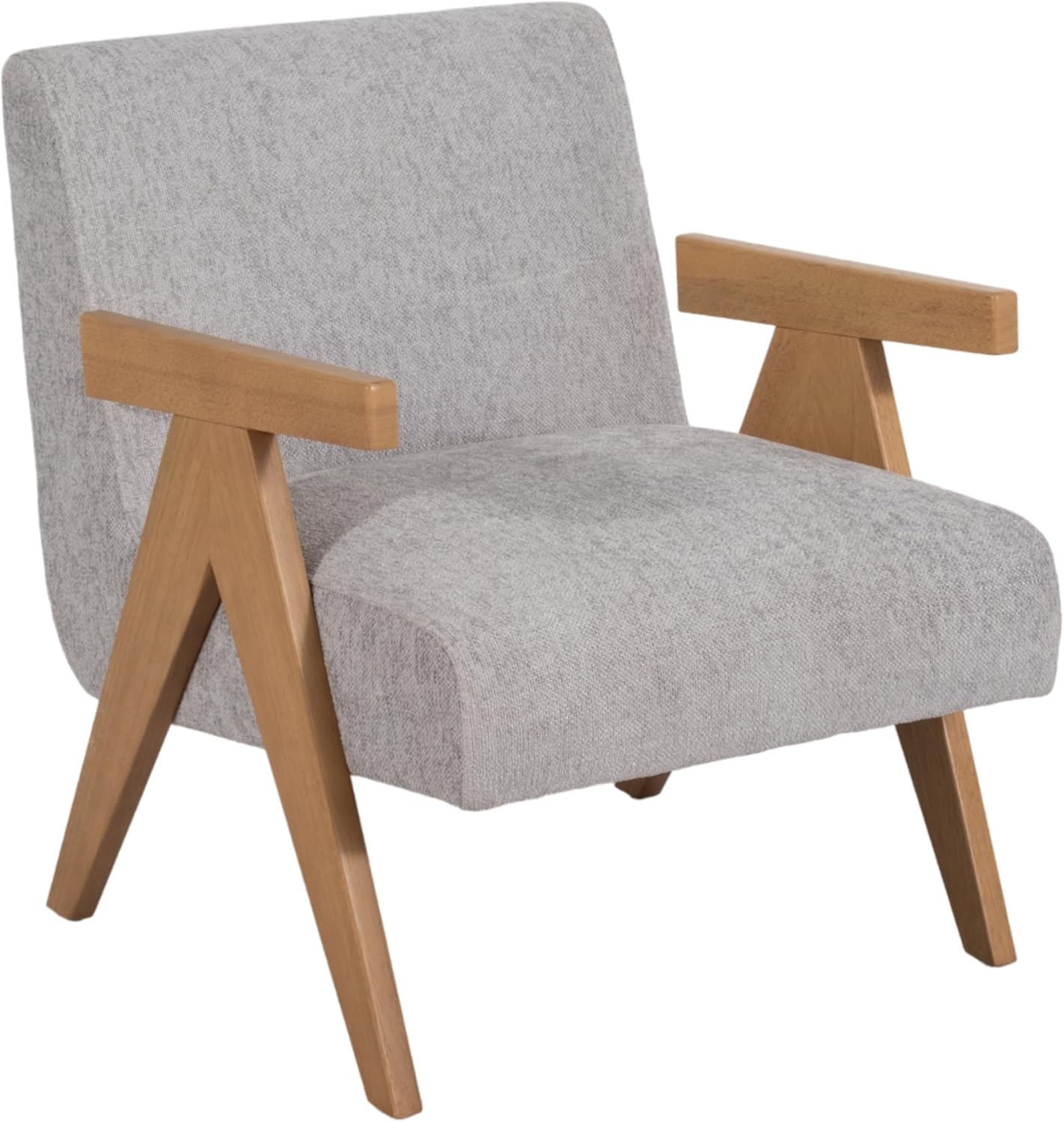 Sagebrook Home Modern Upholstered Accent Chair with Non-Woven Cushion & Sturdy Wooden Frame for Home, Office, Bedroom, Living Room - 31" Gray