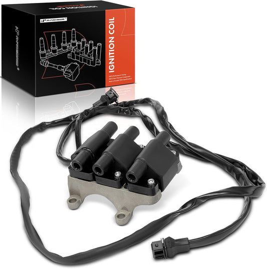 A-Premium Engine Ignition Coil Pack Compatible with Audi A4, A4 Quattro, 1996 1997, 2.8L