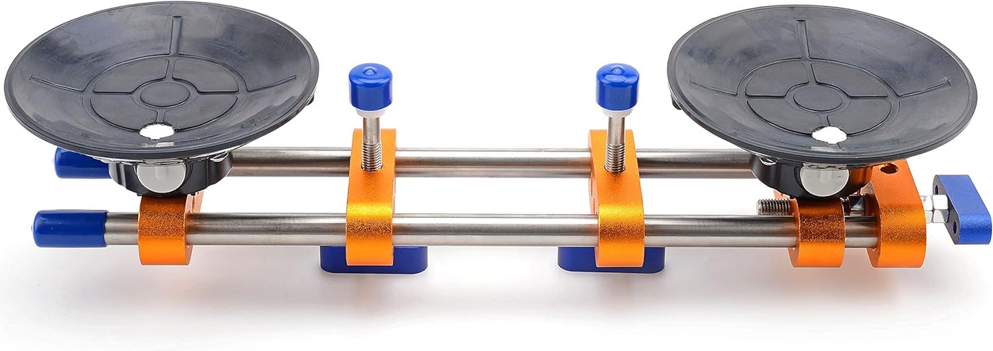 Seamless seam Setter with 6" Suction Cups for Seam Joining & Leveling/Professional Countertop, granite， Stone, Marble Slab Installation. (double pole 2 PCS)