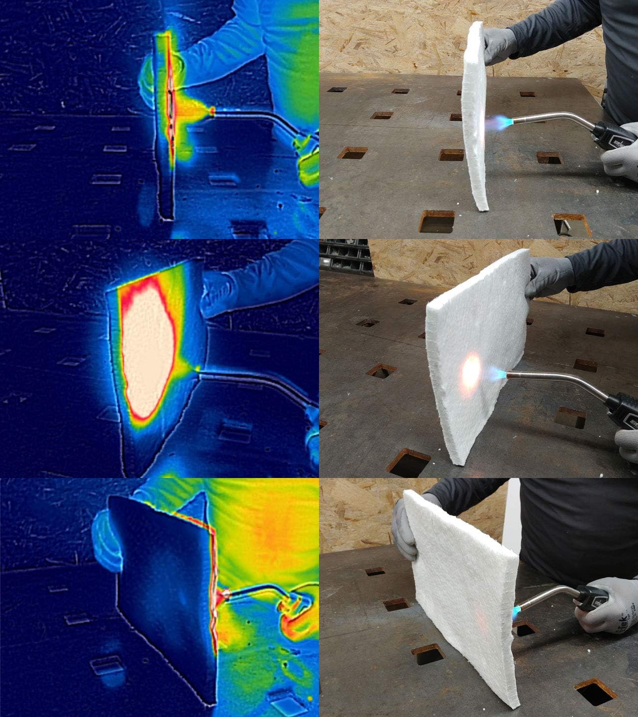 Ceramic Fiber Insulation, 1/4" Thick x 16" x 240", 2400F Fireproof Insulation Blanket, 3007E