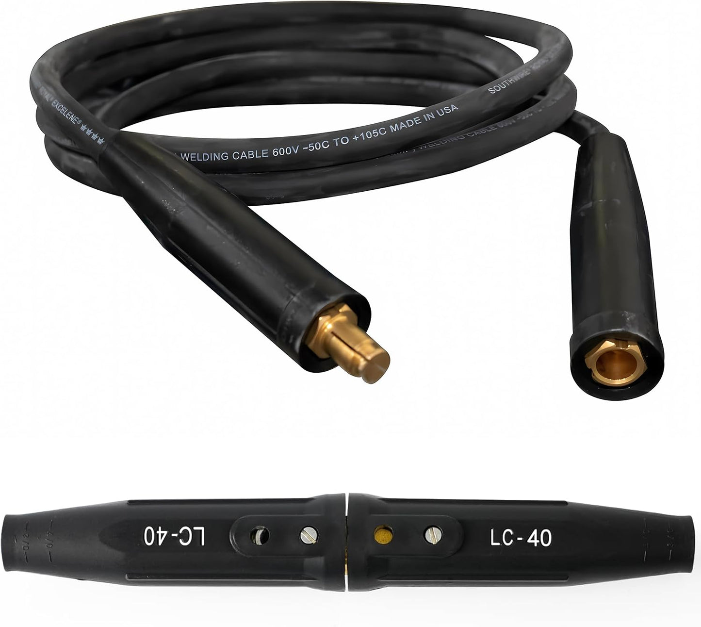 Welding Lead Connectors, 3 Pack LC-40 Welding Cable Connector, Positive Cam Twist-Lock Insulated Connector Pair(Male/Female), Welder Lead Connectors, Welder Cable Connectors, Welding Lead Ends
