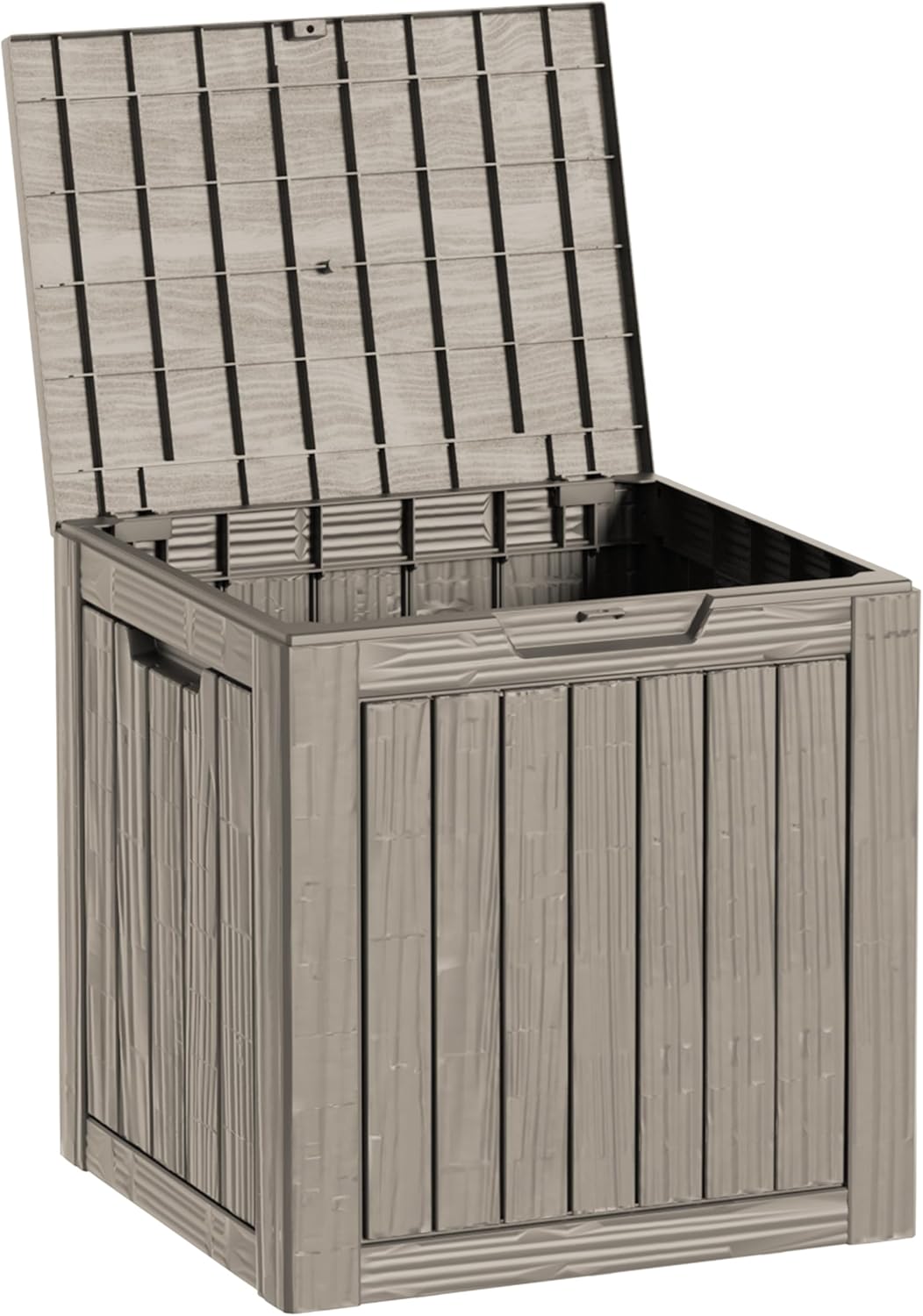 200 Gallon Outdoor Storage Box - Waterproof Patio Deck Box for Outside Deliveries, All-Weather Resin Bin with Lock for Cushions & Tools, UV-Resistant, Matte Black
