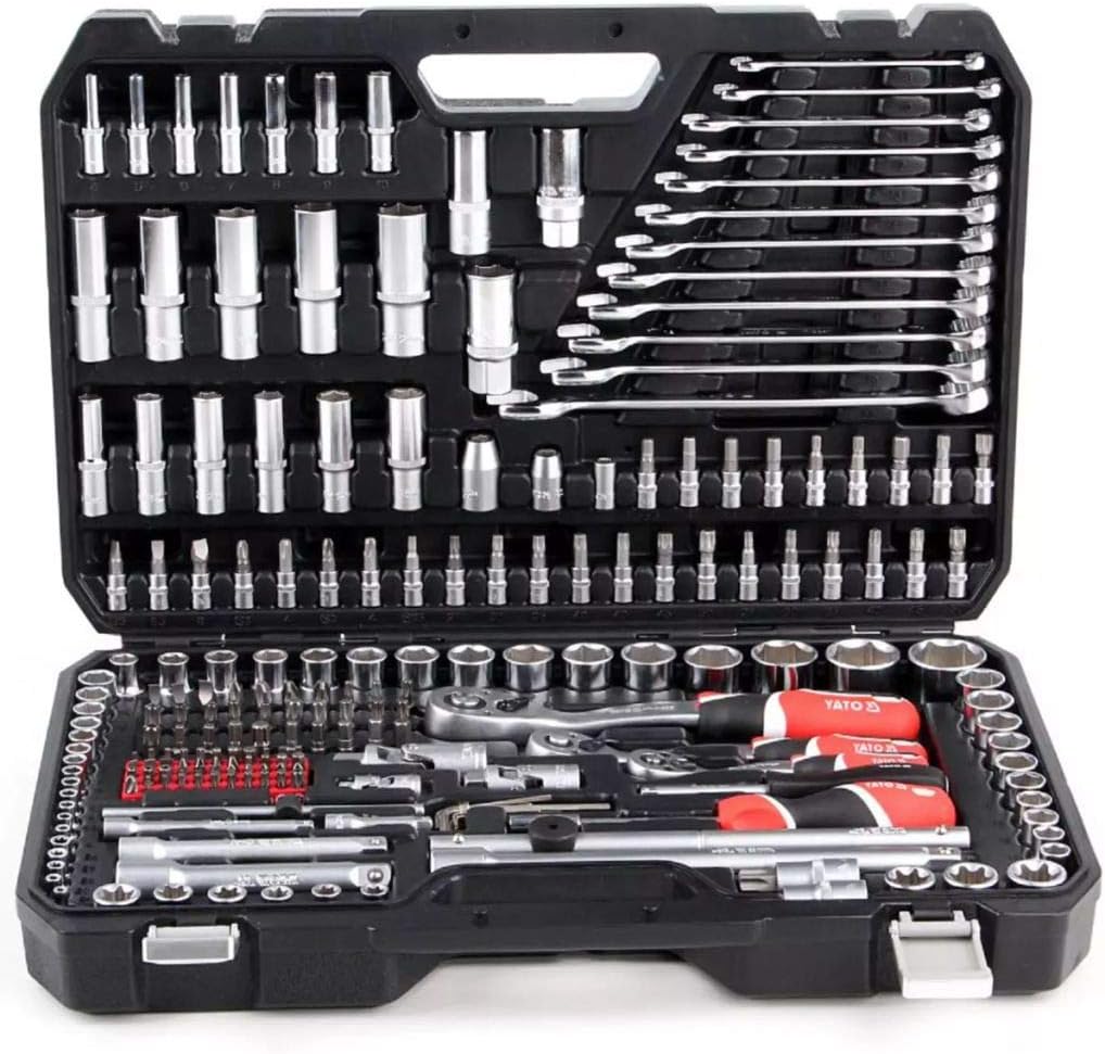 YT-38841 216-Piece Socket Spanner Set – 1/4 Inch, 3/8 Inch and 1/2 Inch