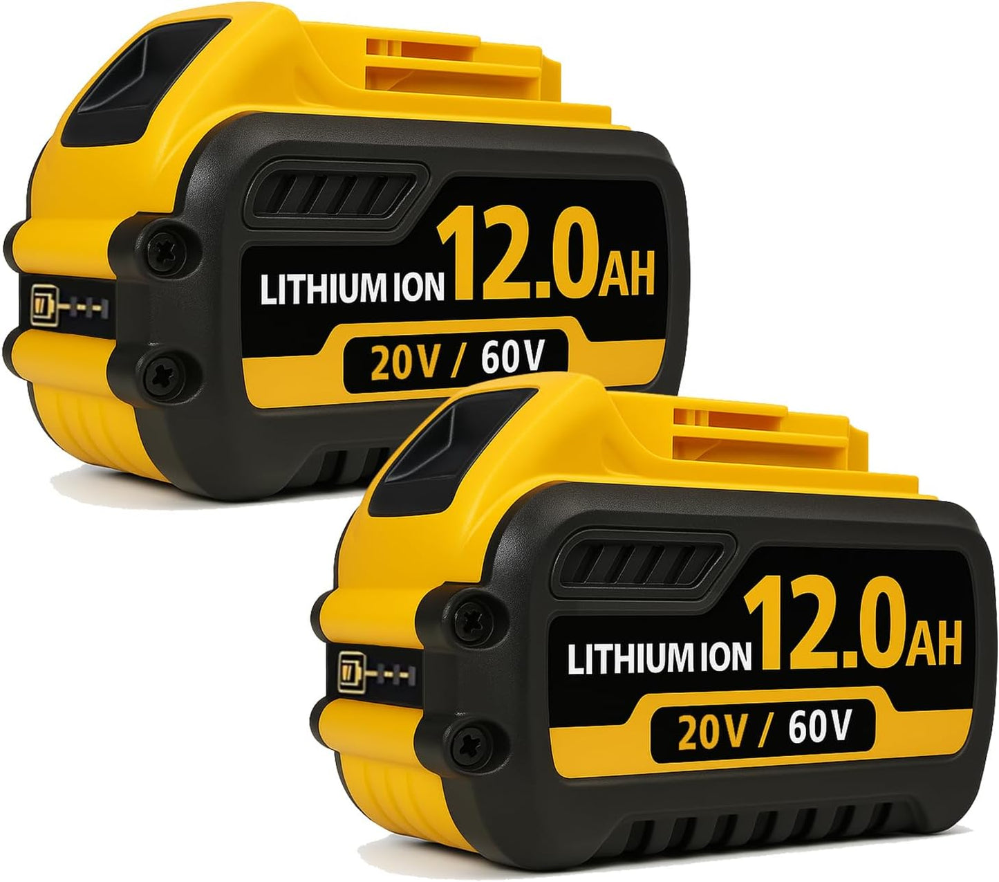 2-Pack 12000mAh Replace for Dewalt 20V 60V Max Battery Compatible with DCB606 DCB609 DCB612 DCB201 DCB200 DCB206 DCB207 Apply to Dewalt Cordless Power Tools