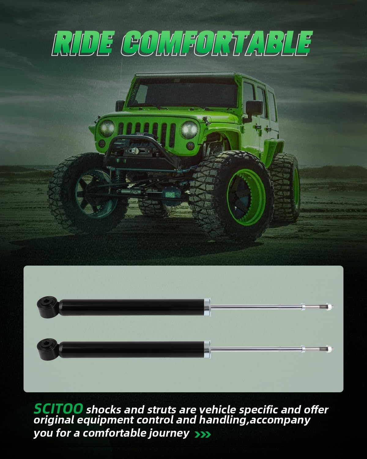 SCITOO - Rear Shock Absorbers for Nissan Fits 2015-2020 for Nissan Versa,2014-2019 for Nissan Versa Note Shocks 3430043 5673 E62103WC0C E62109KN0A E62109MB0A 930795 Shocks Struts - 2Pc Set