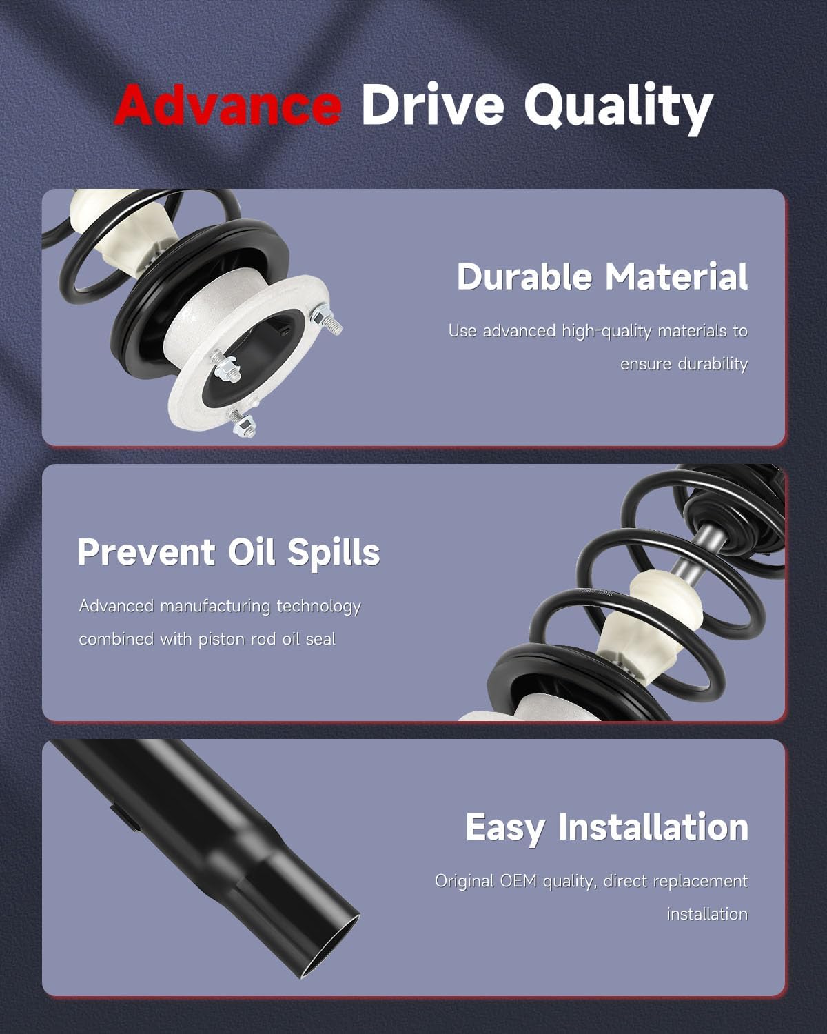 cciyu Struts Complete Struts Spring for 2008-2011 for BMW 135i 2006 for BMW 325i Struts Shocks for 172313 172314 front Struts