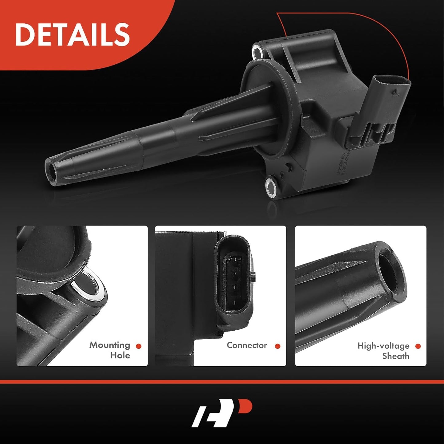 A-Premium Engine Ignition Coil Pack Compatible with GMC Acadia 2020-2021 & Chevrolet Blazer 2020-2021 & Cadillac XT4 2019-2021, CT6 2019, CT5 2020-2021, CT4 2020-2021, 2.0L, 4-PC Set