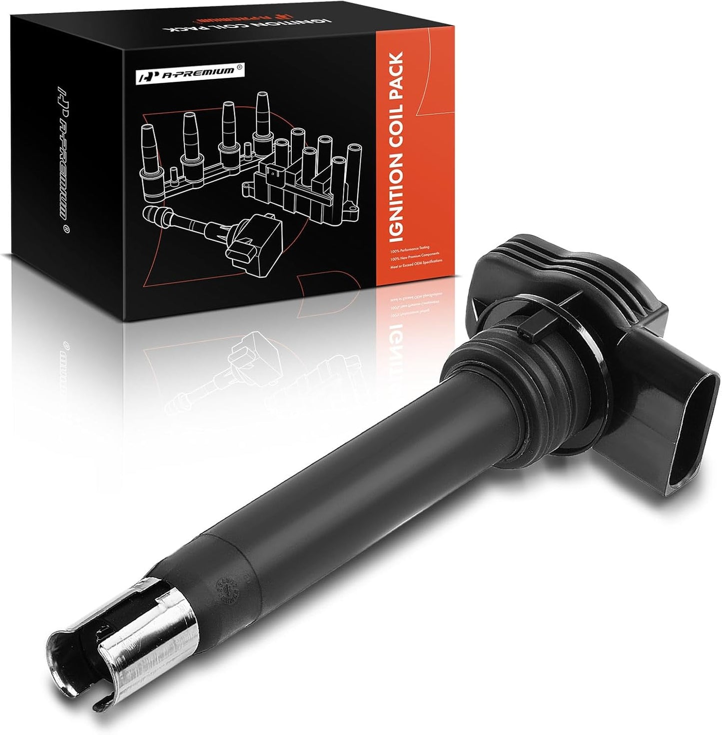 A-Premium Engine Ignition Coil Pack Pack Set of 5 Compatible with Volkswagen Jetta Passat Golf Tiguan Beetle CC Eos GTI Rabbit & A3 A4 A5 A6 TT Quattro allroad Q3 Q5 & More