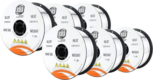 SÜA - ER4043 - MIG Aluminum Welding Wire - 1 Lb x 0.035'' (6 SPOOLS)