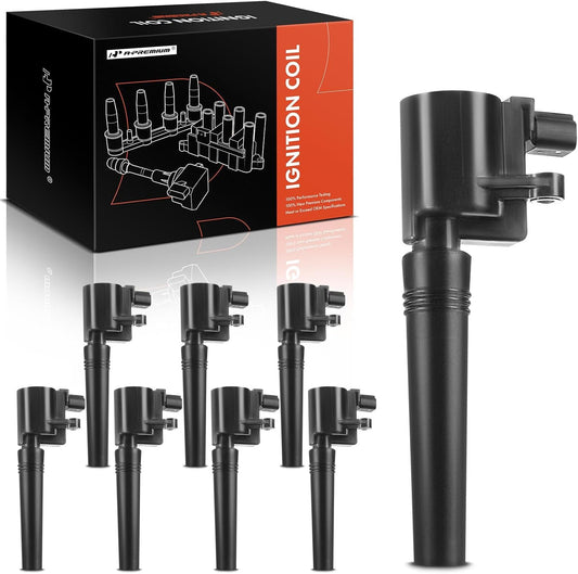 A-Premium Engine Ignition Coil Pack Compatible with Lincoln LS 2000-2006 & Jaguar S-Type 2000-2002 & Ford Thunderbird 2002-2005, 3.9L 4.0L, 8-PC Set