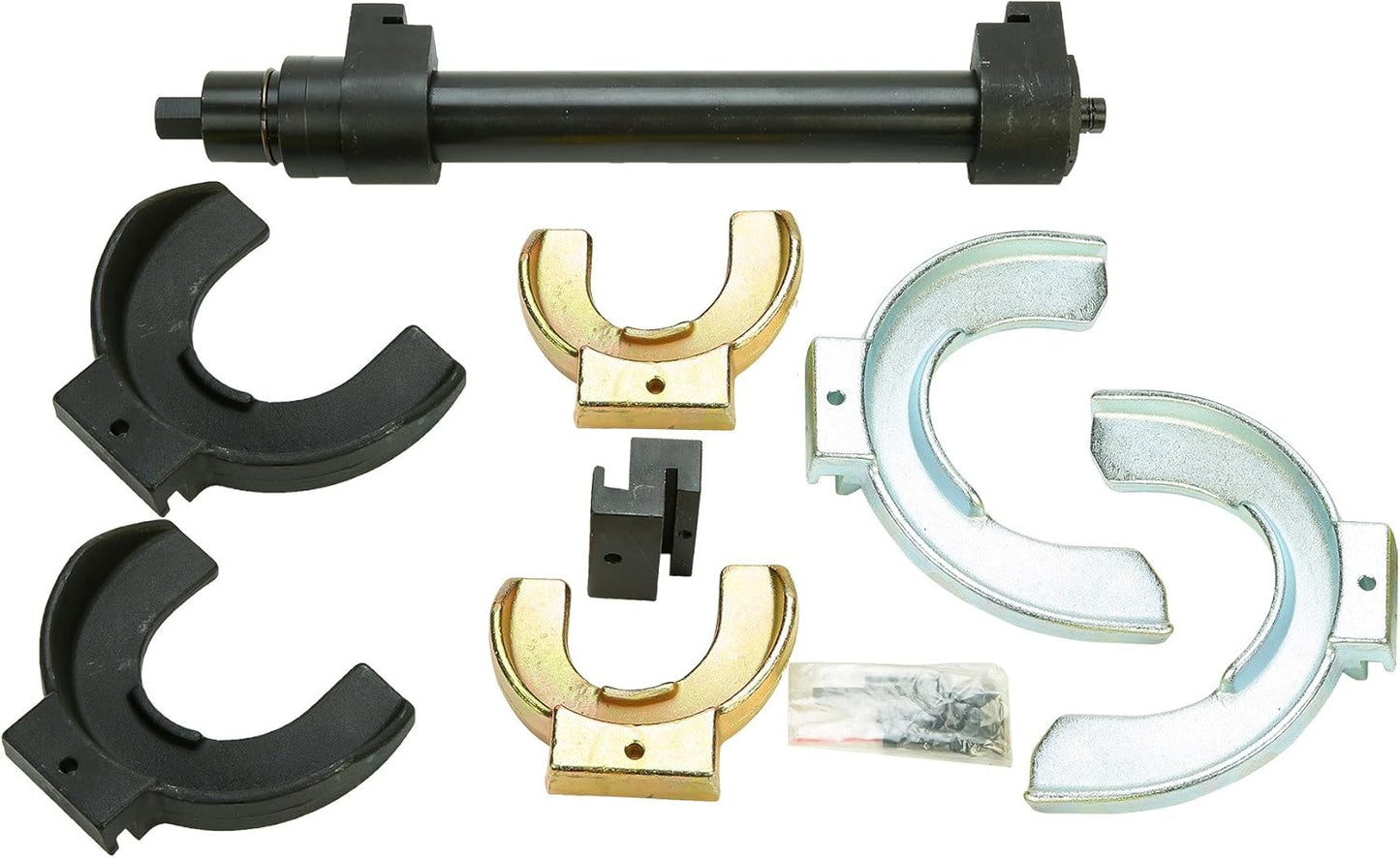 8MILELAKE Macpherson Strut Spring Compressor Kit Interchangeable Fork Coil Extractor Tool Set