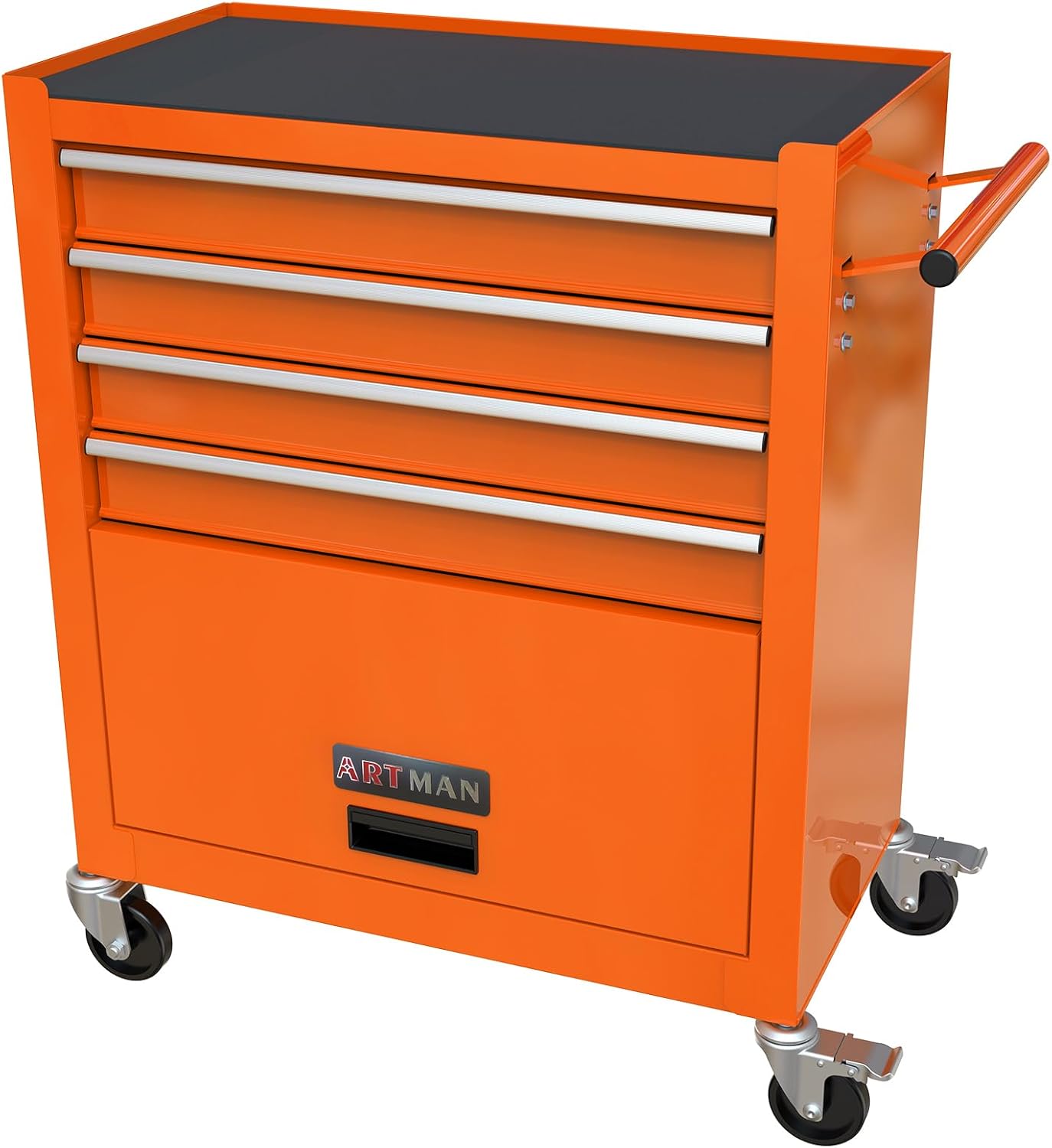 7-Drawer Metal Rolling Tool Chest with Wheels,Tool Storage Cabinet with Locking System,Multifunctional Tool Cart with Wheels for Garage, Warehouse, Workshop, Repair Shop (Black+Blue)