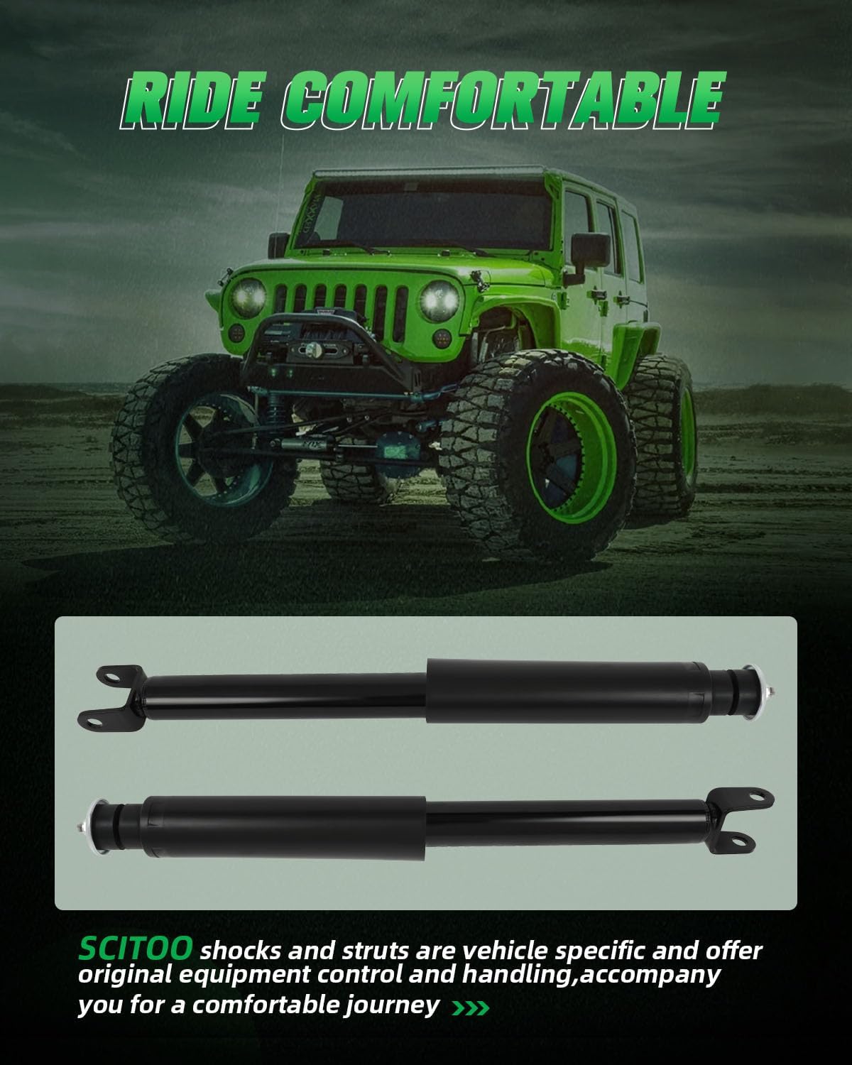 SCITOO - Rear Shock Absorber for Ford Fits 1996-2007 for Ford Taurus,1996-2005 for Mercury Sable Shocks 349168 37329 550058 Struts - 2Pc Set