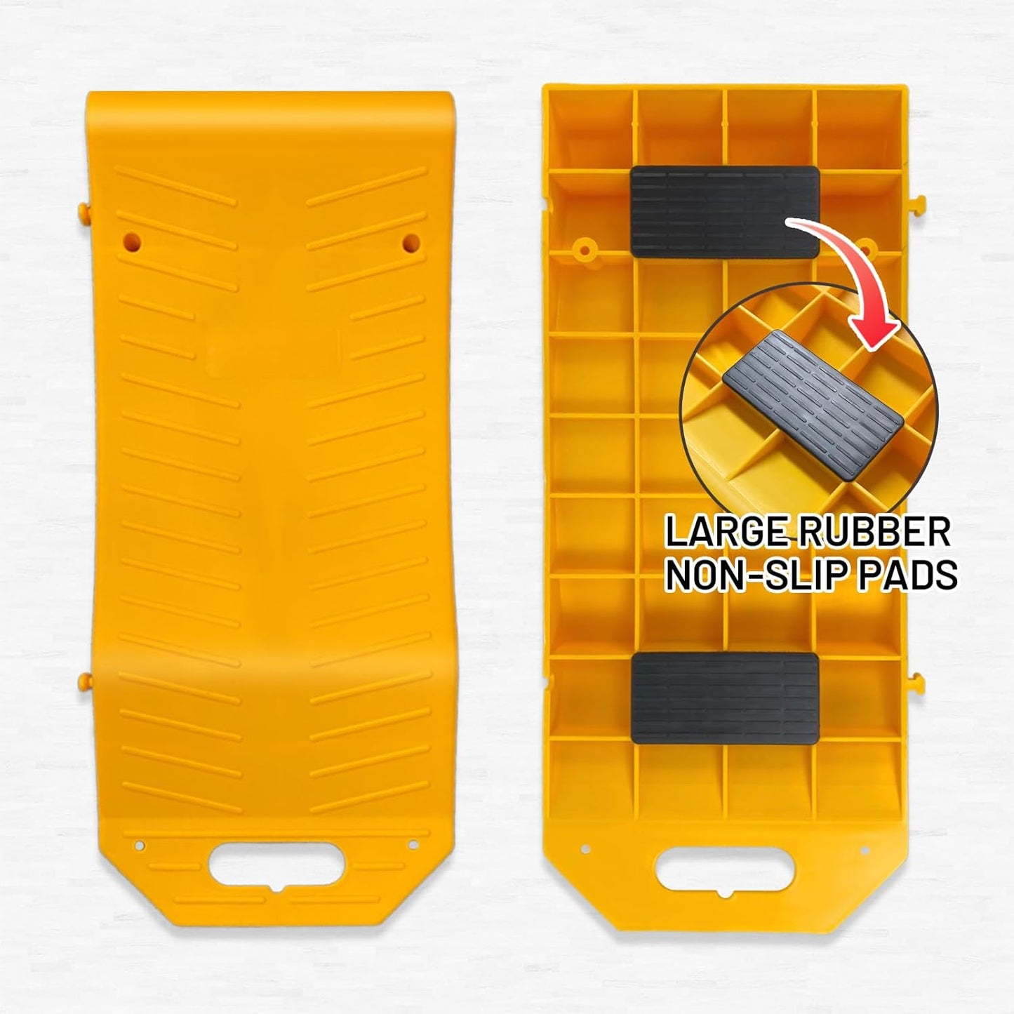 4 Packs Tire Saver Ramps, Non-Slip Prevent Flat Spots Caused by Long Parking, Flat Tire Prevention Tire Ramps, Quality Portable Handle Design for Easy Movement Suit for Cars RV Camper Trailer