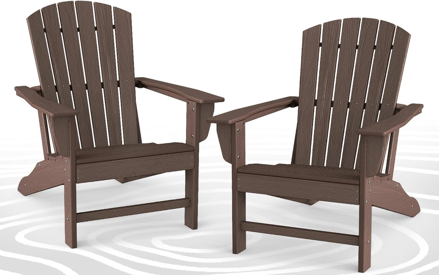 BRIOPAWS Adirondack-Chairs-Set of 4 | Fire Pit Chair | Oversized | HDPE Plastic | Weather Resistant | for Deck Outdoor Poolside Campfire | Blue