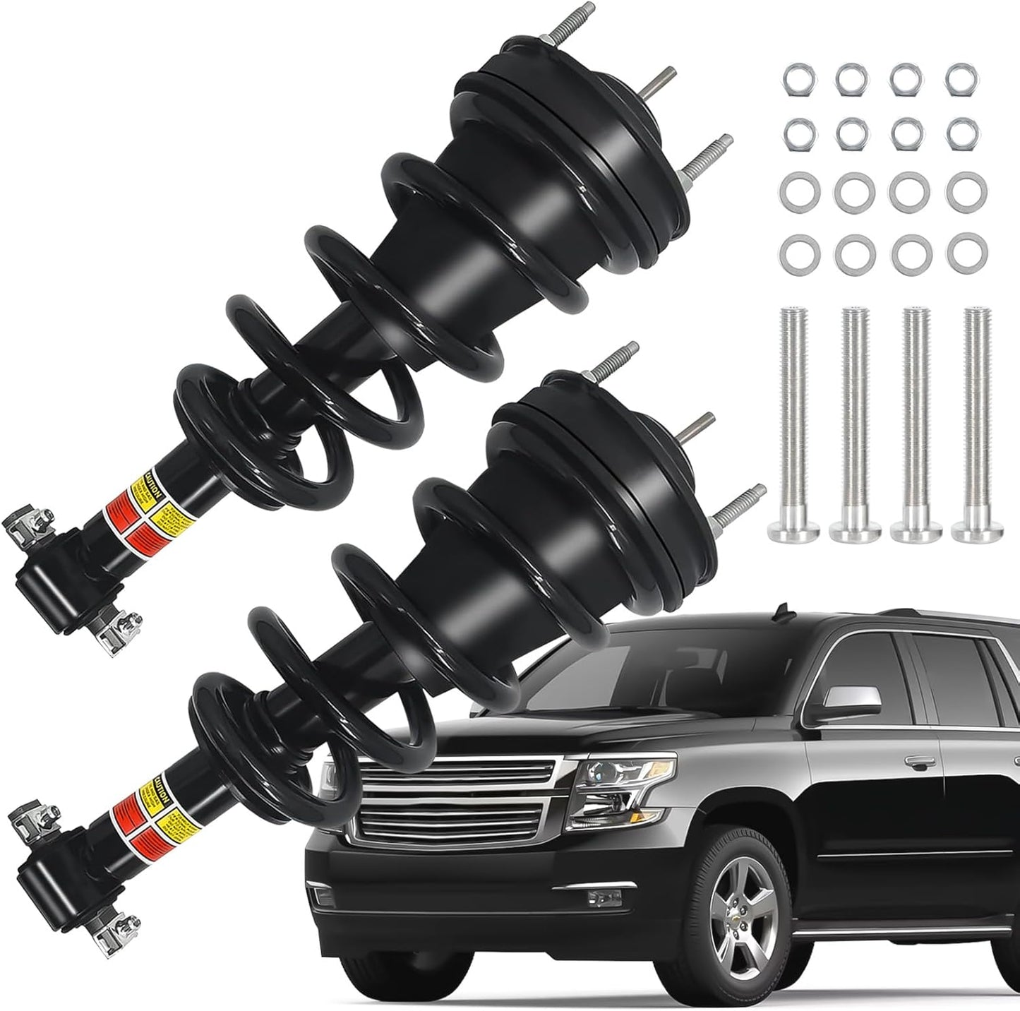 2Pcs Front Struts Shock Assembly Absorber Magnetic w/Electronic Suspension Compatible With 2007-2014 Cadillac Escalade Chevy Suburban Tahoe GMC Yukon XL Sierra 1500 Replace 19353951 580-435