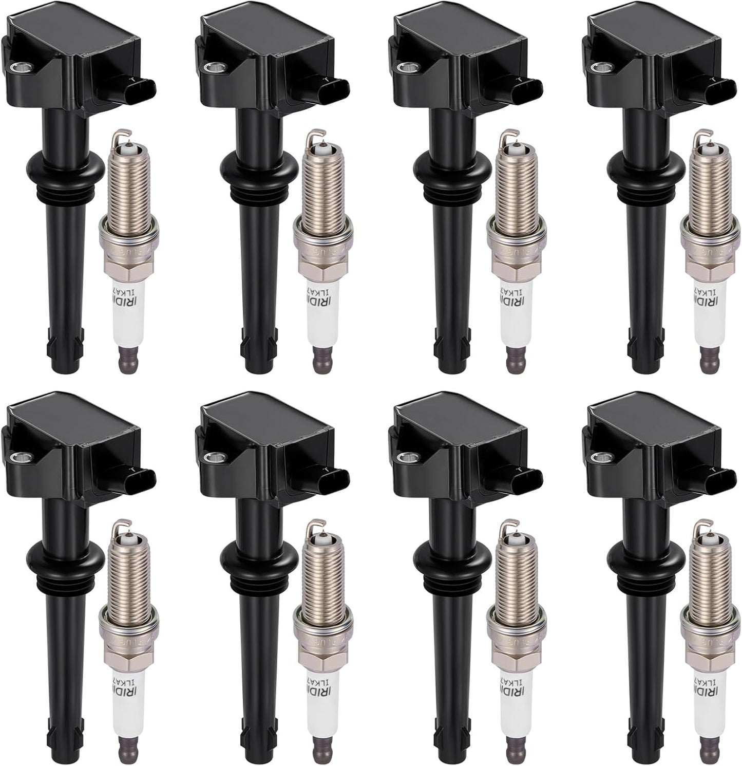 BDFHYK Ignition Coil Pack and Double Iridium Platinum Spark Plugs Compatible with BMW 328i xDrive 528i X3 525i 530i 325i 325xi 330i 330xi X3 Z4 X5 3.0L 2.5L L6 0221504470 12120032137 UF592, Sets of 6
