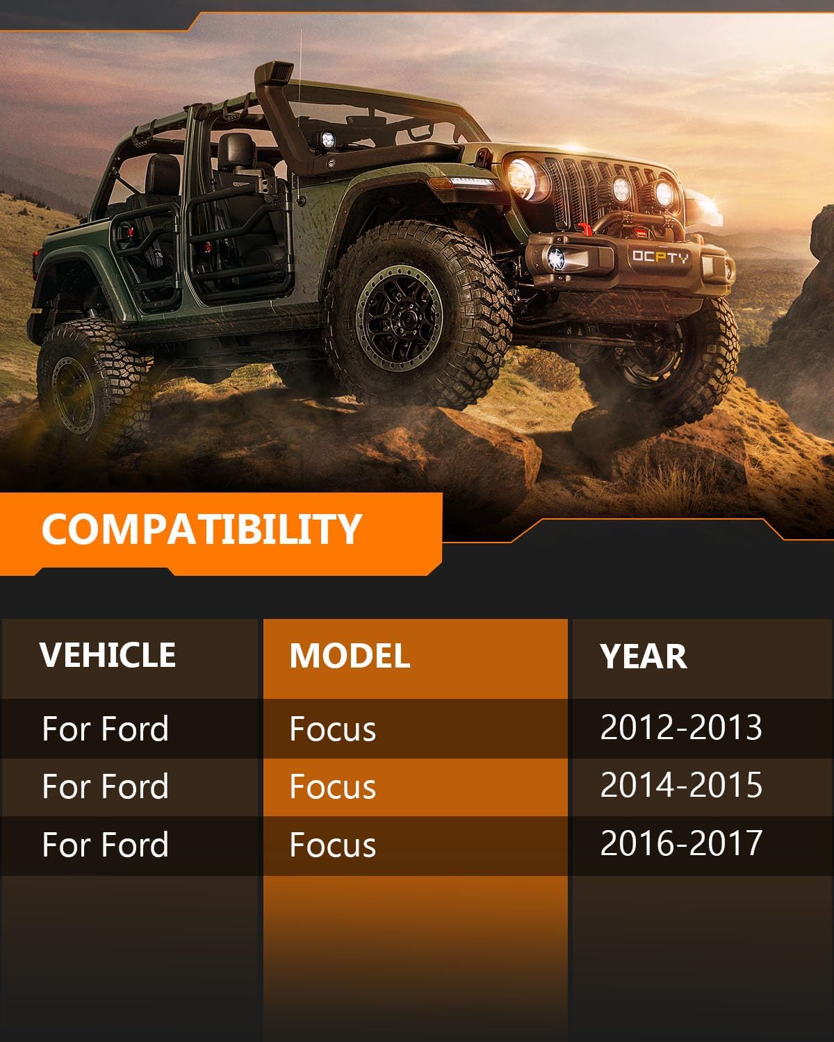 Shocks for Ford Focus,OCPTY Rear 5645 Shock Absorbers Struts Fit for 2012 2013 2014 2015 2016 2017 2018 for Ford Focus Sea of 2 Auto Shocks Replace OE with 349194 554402 5645