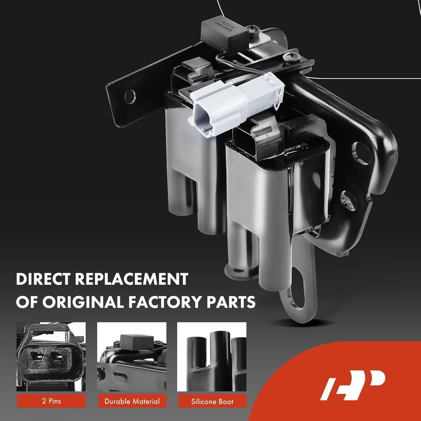 A-Premium 1x Ignition Coil Pack and 4x Iridium Spark Plugs Compatible with Hyundai Elantra 2001-2002, 2.0L
