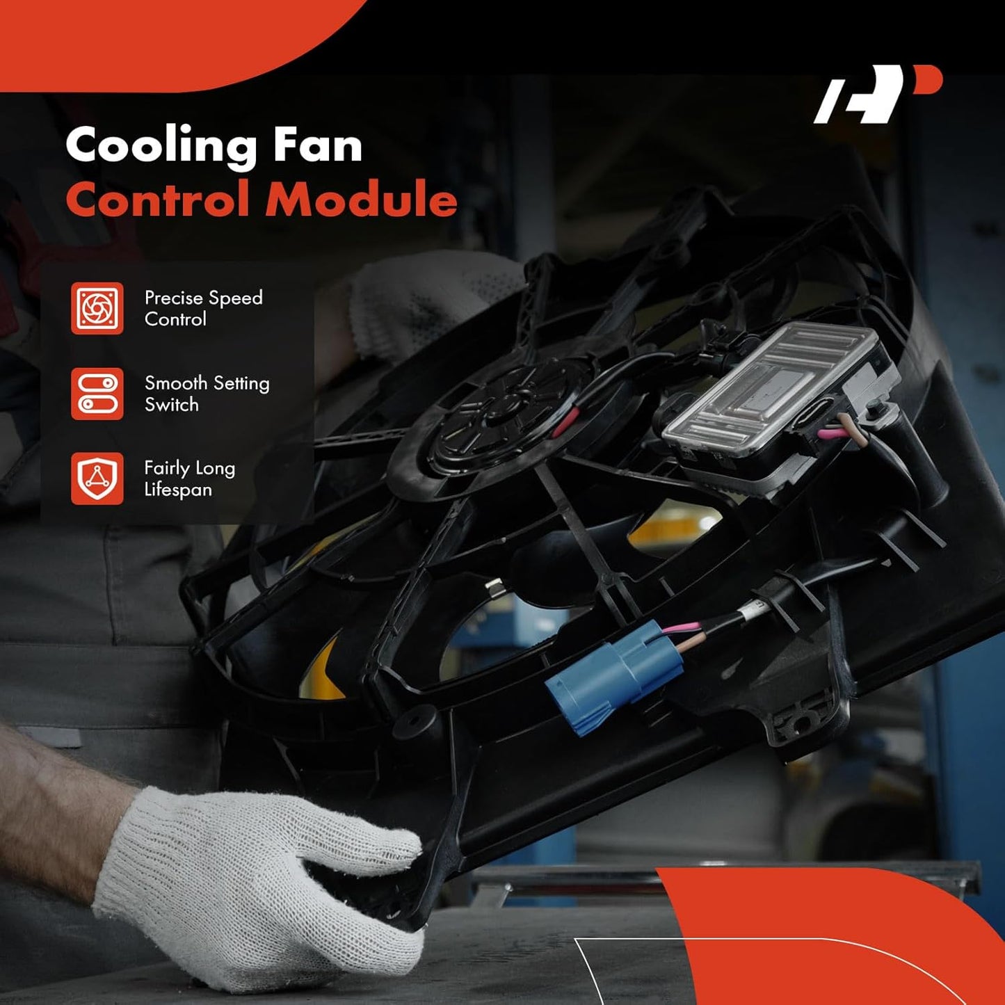 A-Premium Engine Radiator Cooling Fan Control Module Compatible with 2007-2016 Ford Edge, Flex & Lincoln MKX & Volvo XC60, S60, XC70, S80, V60, V70 & Land Rover LR2, Replace # 7T438C609BA, 6G918C607BE