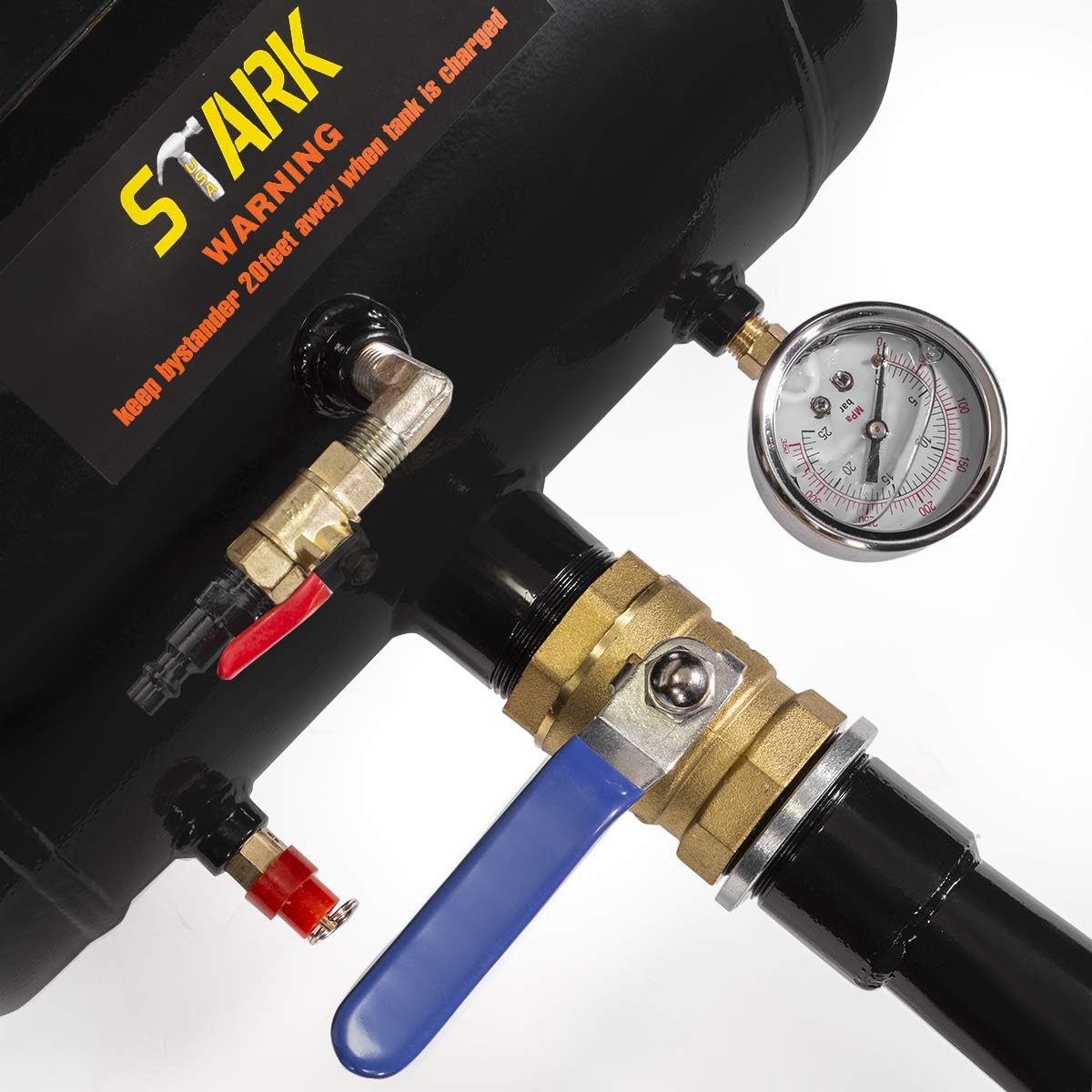 XtremepowerUS 5-Gallons Bead Seater Tire Blaster Air Tire Bead Seater Blaster Seating Tire Inflator Car Truck Tractor Seating Tool with Pressure Gauge