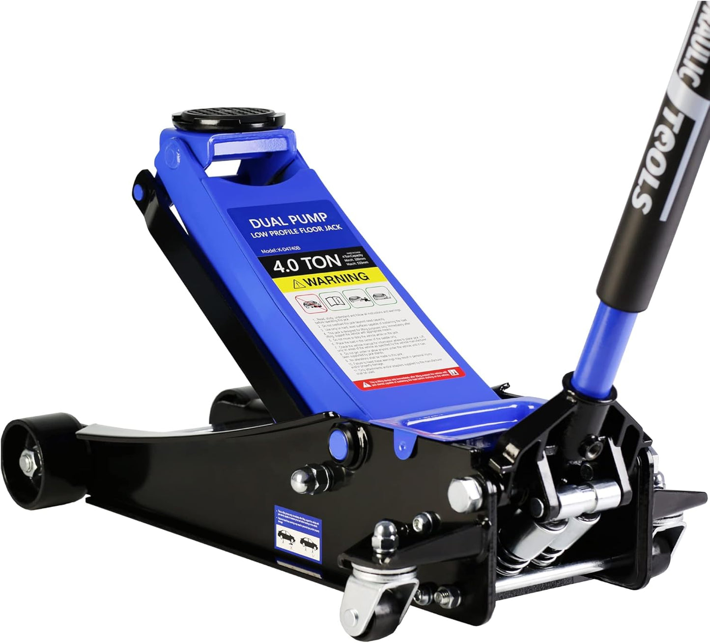 3 Ton Low Profile Floor Jack, Professional Low Profile Hydraulic Jack, Heavy Duty Steel Racing Floor Jack with Dual Piston Quick Lift Pump, 3 Ton (6,600 lb) Capacity, Lift Range 3.3"-18.5"