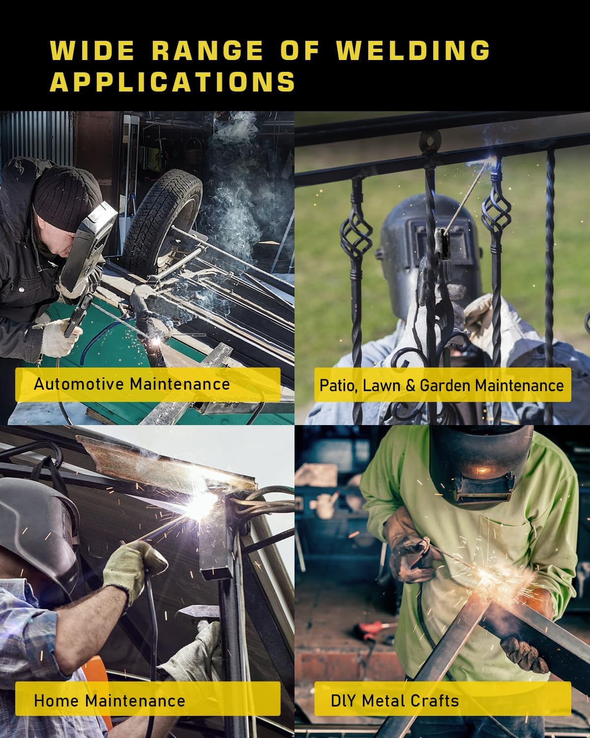 Actual 205A Stick Welder, [Friendly Large LED Dispaly] Synergy 2 In 1 MMA/Lift TIG Welding Machine Dual Voltage ARC Welder Kit 110V/220V with ARC Force, Hot Start, VRD and 10 Welding Rods