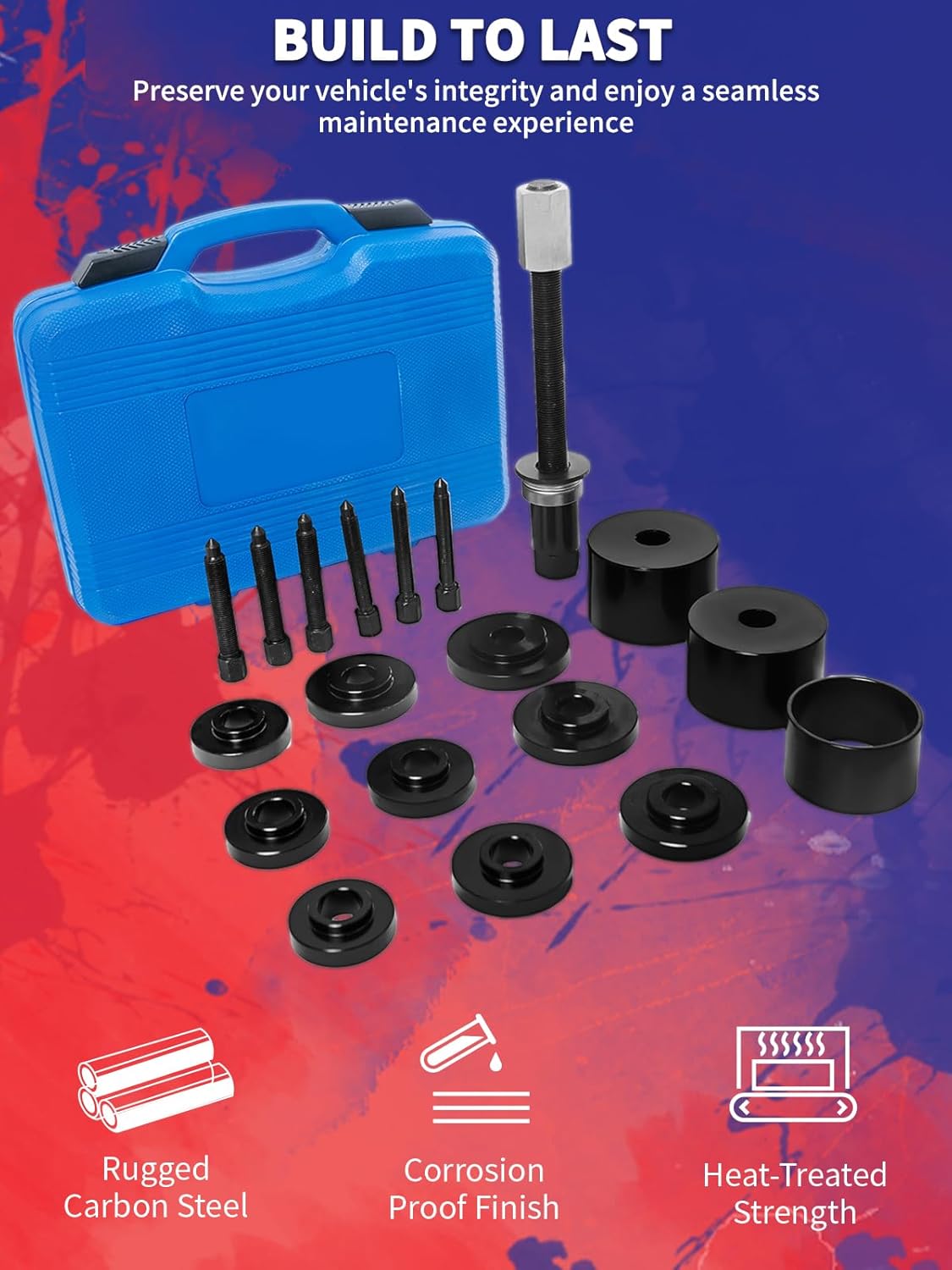 Wheel Bearing Removal Kit 19PCS Front Wheel Drive Bearing Removal Installation Service Tool