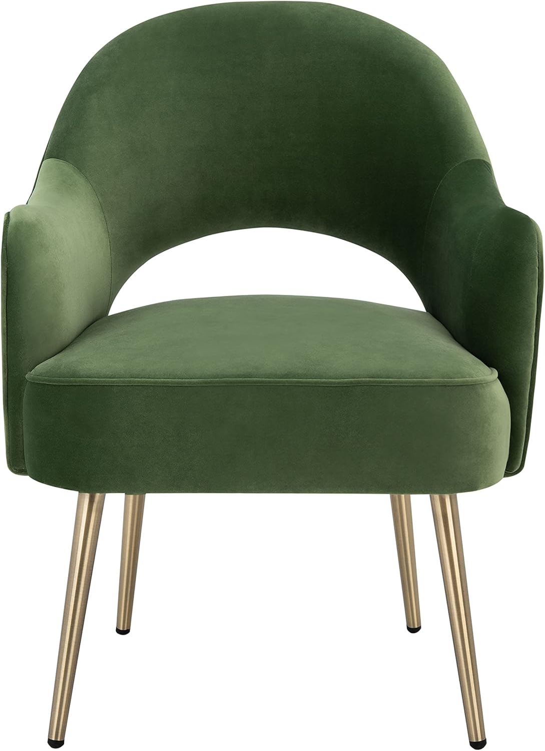 SAFAVIEH Home Collection Dublyn Green Velvet/Gold Accent Chair